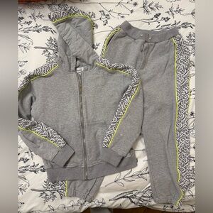 Kids Gray Tracksuit with Neon Accents Burberry Tracksuit size 10
